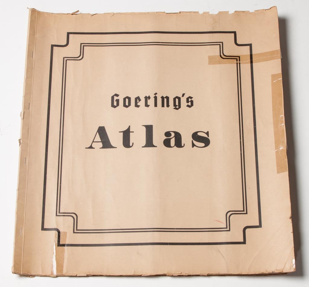 GOERING'S WORLD WAR II ATLAS: GOERING'S WORLD WAR II ATLAS, containing reproductions of 33 maps found among Goering's personal papers in Berchtesgaden at the end of WWII, printed by the US Military Government for Germany, Berlin, 