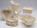 IRISH PORCELAIN BELLEEK ARTICLES, LOT OF FIVE INCLUDING