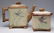 VICTORIAN MAJOLICA ARTICLES, LOT OF THREE INCLUDING A T