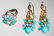 TURQUOISE AND 14K GOLD JEWELRY