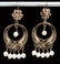 PEARL AND 14K GOLD PAIR OF CHANDELIER EARRINGS