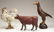 ASSORTED FOLK ART ANIMAL FIGURES, LOT OF THREE