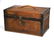 LEATHER COVERED VALUABLES BOX
