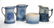 ASSORTED BLUE AND WHITE SALT-GLAZED CERAMIC ARTICLES,
