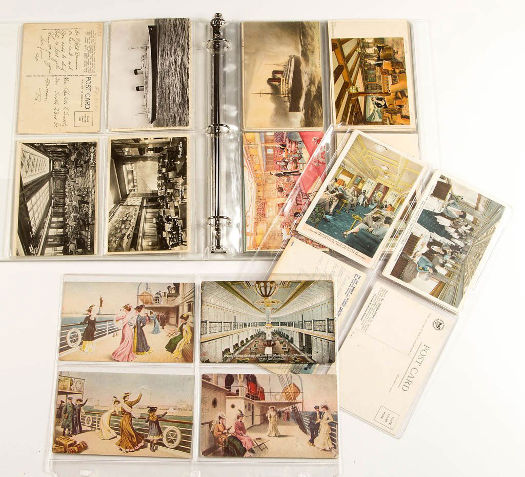ASSORTED STEAM SHIP / STEAMER CRUISE LINE POST CARDS,: ASSORTED STEAM SHIP / STEAMER CRUISE LINE POST CARDS, LOT OF 40, including Cunnard White Star Line, French Line, and Hamburg-Amerika Line examples, with interior and exterior views. Some unused. Most
