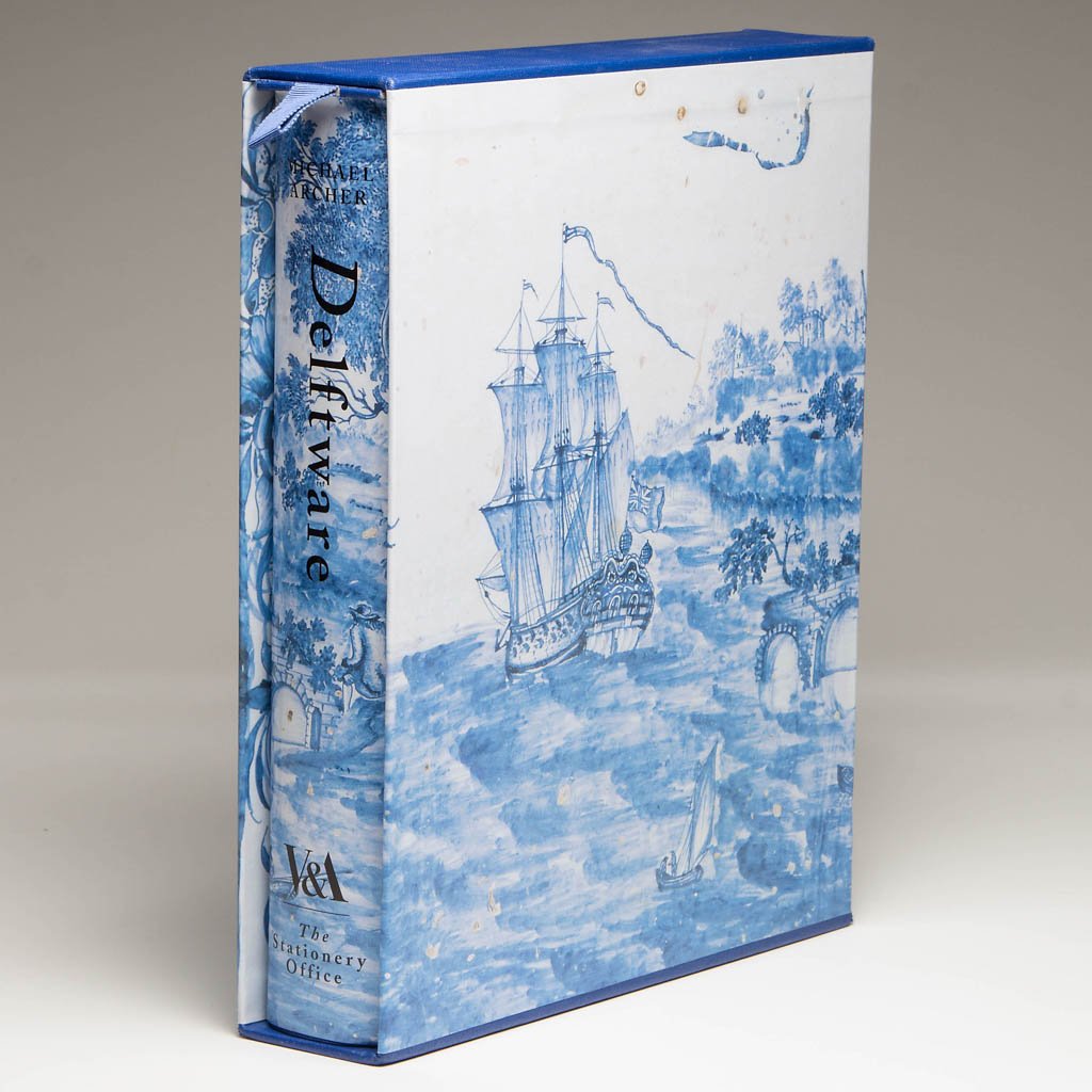 BRITISH DELFTWARE REFERENCE VOLUME: BRITISH DELFTWARE REFERENCE VOLUME, "Delftware: The Tin-Glazed Earthenware of the British Isles," Michael Archer. First edition, 1997. Hardcover in dust jacket and case. Provenance: Property of a Mary