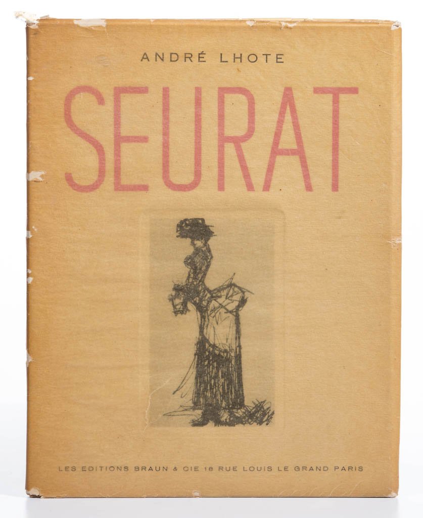 SEURAT / FRENCH ART REFERENCE VOLUME: SEURAT / FRENCH ART REFERENCE VOLUME, "Seurat," by Andre Lhote; hardcover/card, with glassine dust jacket, first edition "Les Editions Braun & Cie, 18 Rue Louis Le Grand, Paris" 1948.