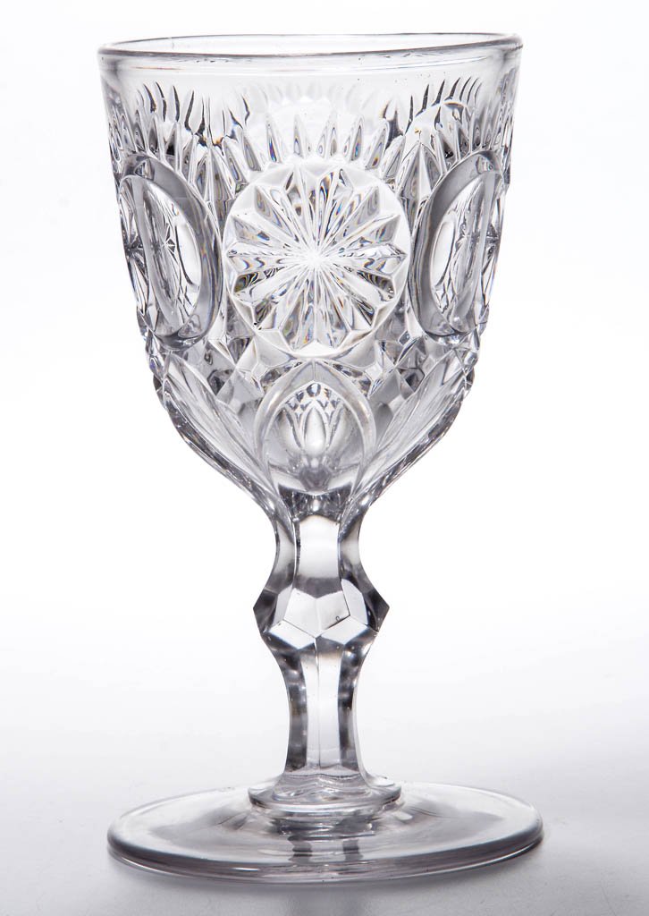 CHILSON GOBLET: CHILSON GOBLET, colorless lead glass, polished pontil mark. Boston & Sandwich Glass Co. Third quarter 19th century. 6 1/2" H, 3 1/2" D rim, 3 5/8" D foot. Provenance: From a New England private collec