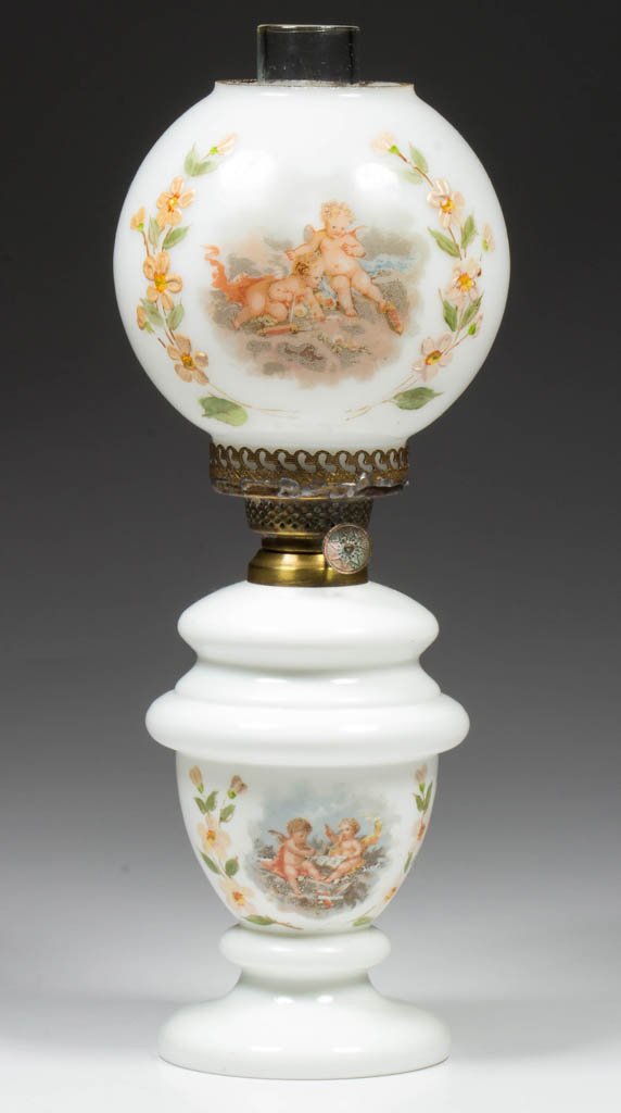 SCARCE ANGEL MINIATURE OIL LAMP (1 of 1)