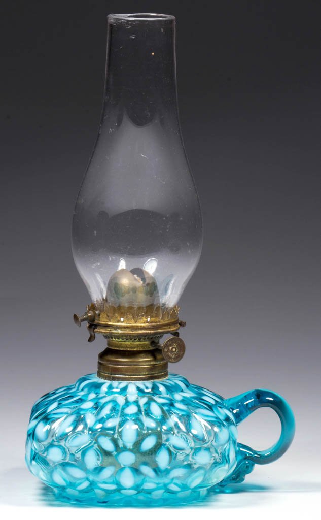 HOBBS NO. 341 / SNOWFLAKE FLAT HAND OIL LAMP (1 of 1)