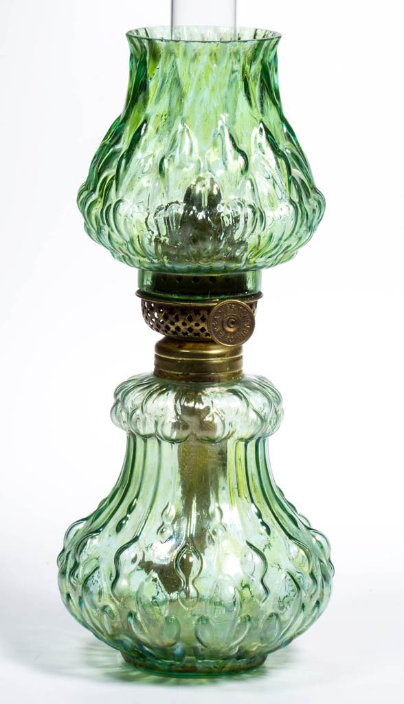 SCARCE EMBOSSED MINIATURE OIL LAMP (1 of 1)