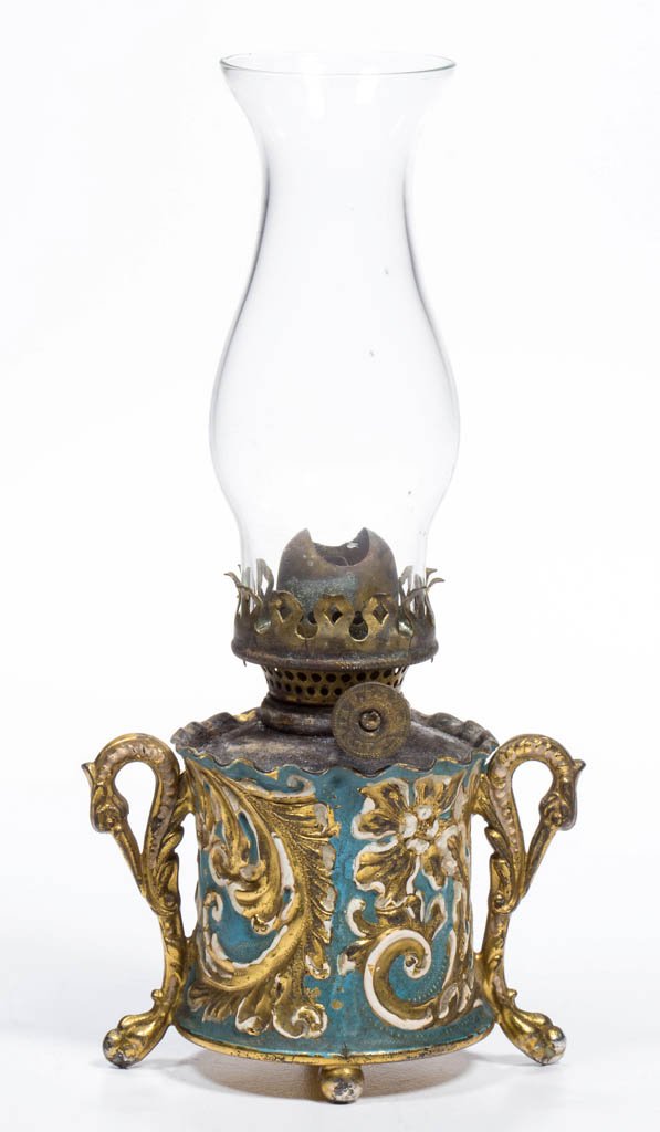 PAIRPOINT DOUBLE BIRD HANDLE MINIATURE OIL LAMP (1 of 1)