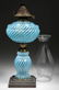 REVERSE SWIRL COMPOSITE KEROSENE STAND LAMP