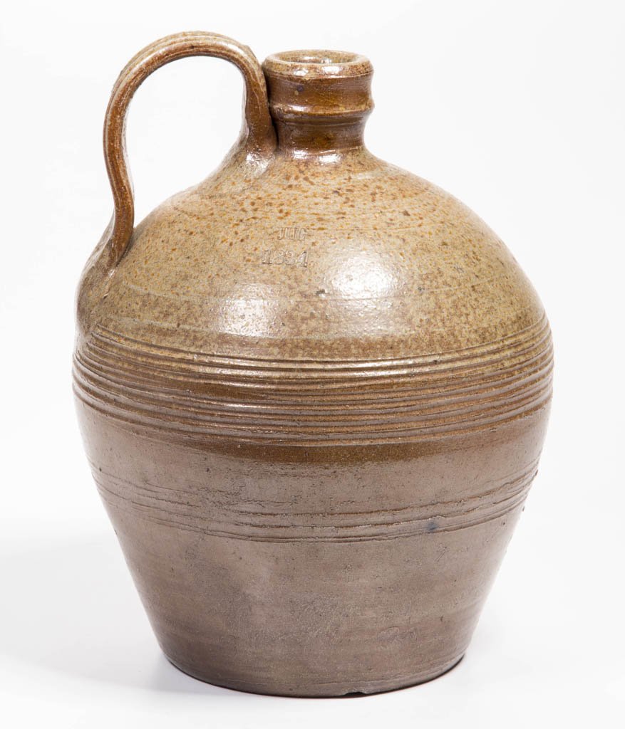 STAMPED "JUG / 1834" STONEWARE JUG (1 of 2)
