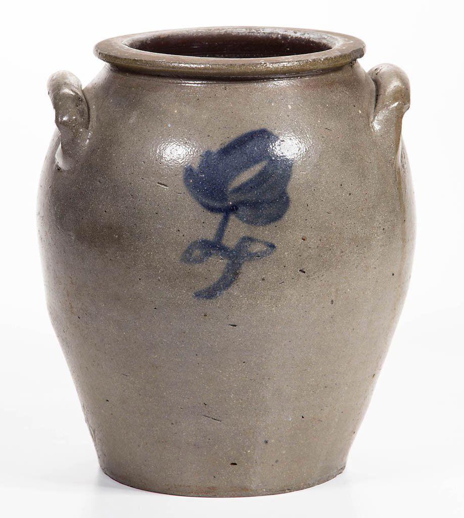 MID-ATLANTIC DECORATED STONEWARE JAR (1 of 3)