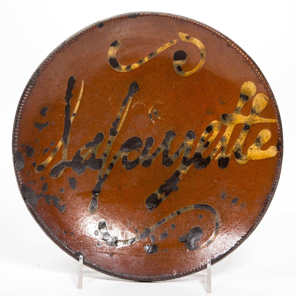 AMERICAN LAFAYETTE COMMEMORATIVE EARTHENWARE / REDWARE (1 of 2)