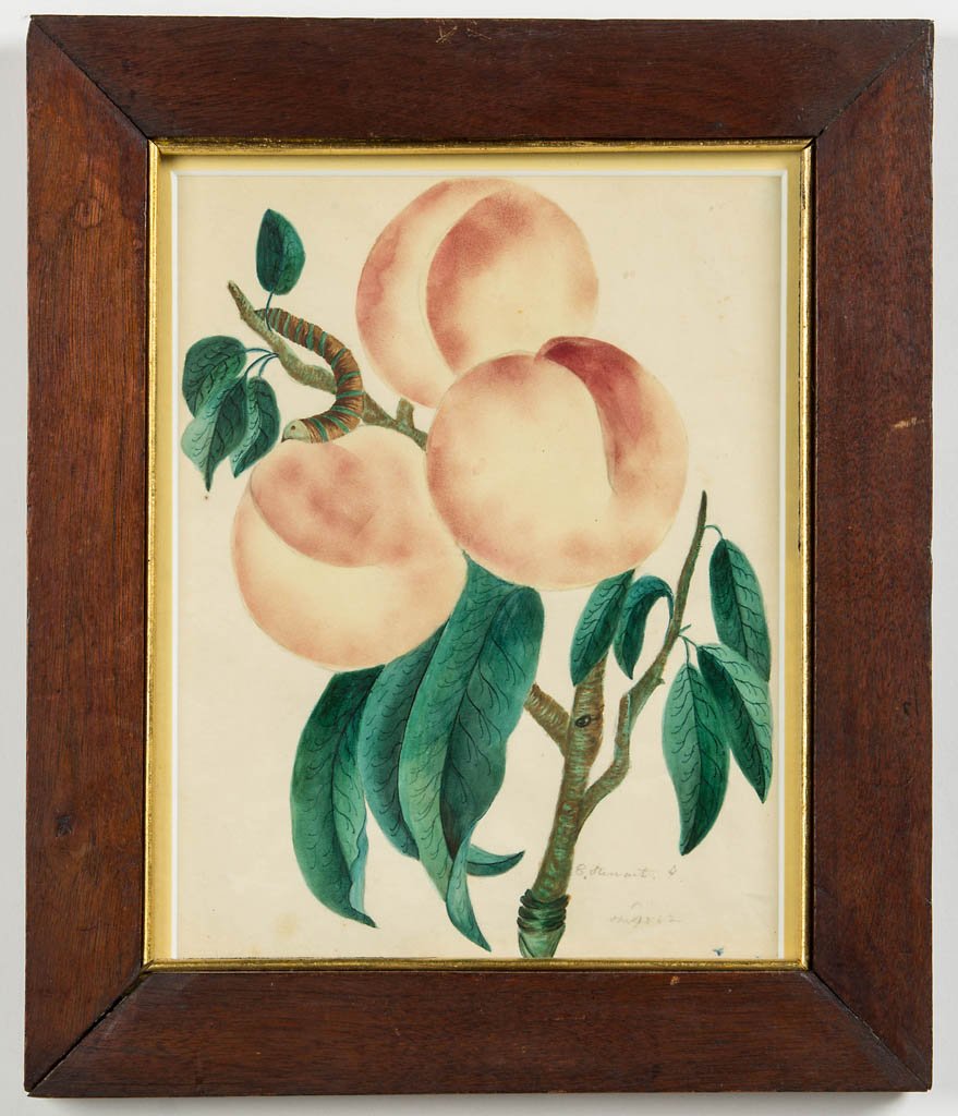 MID-ATLANTIC, POSSIBLY VIRGINIA, THEOREM-STYLE FOLK ART (1 of 2)