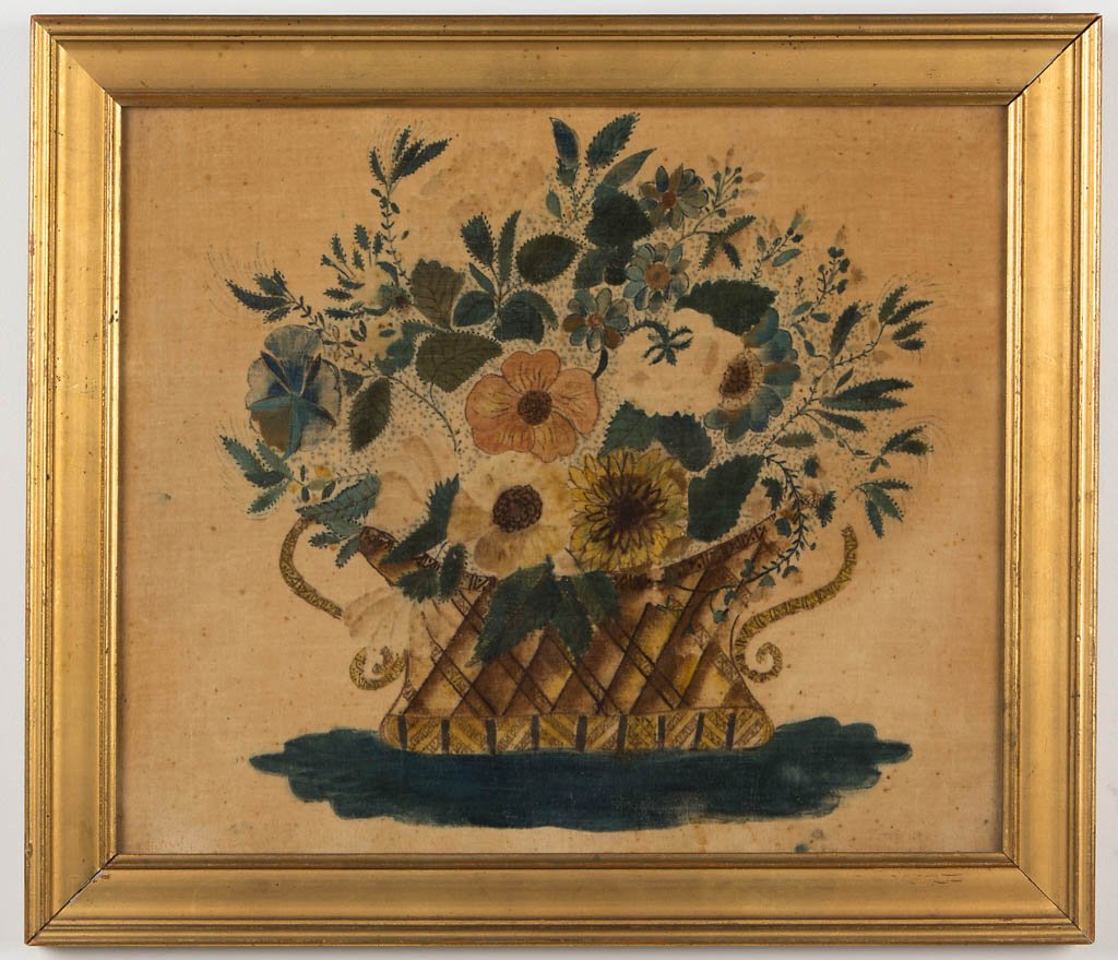 AMERICAN SCHOOL FOLK ART THEOREM PAINTING (1 of 1)