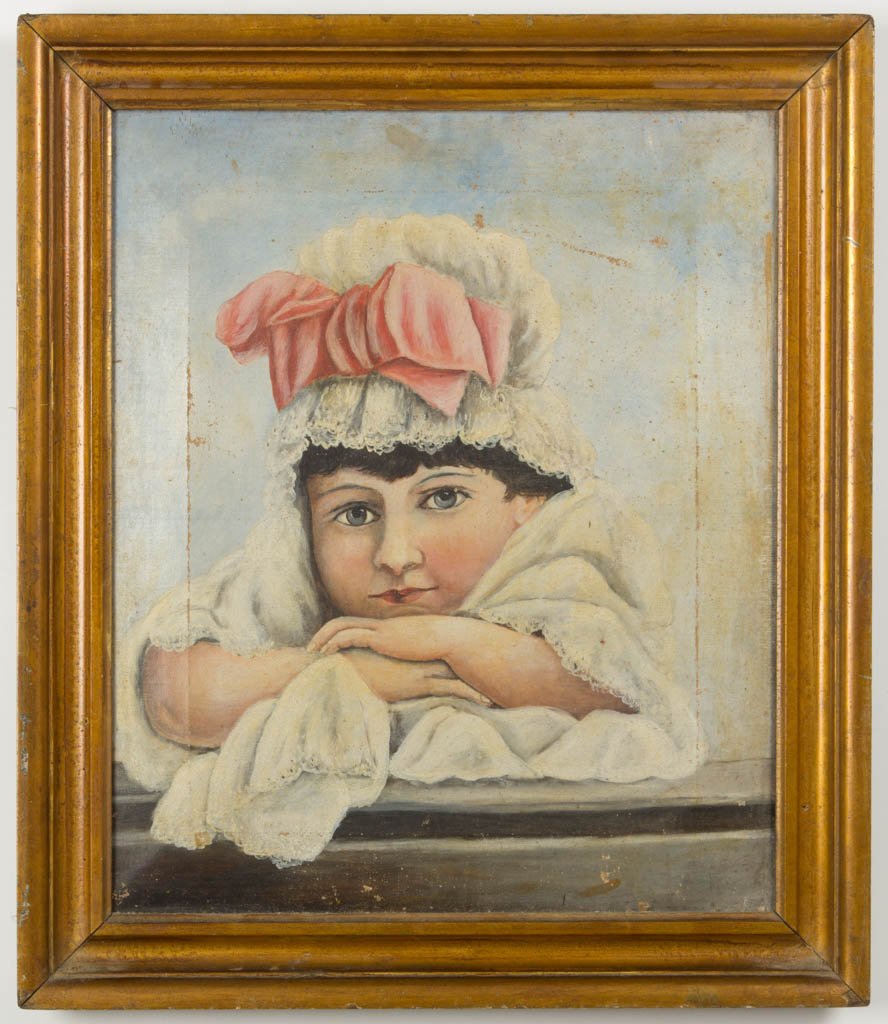 AMERICAN SCHOOL (19TH CENTURY) FOLK PORTRAIT (1 of 2)