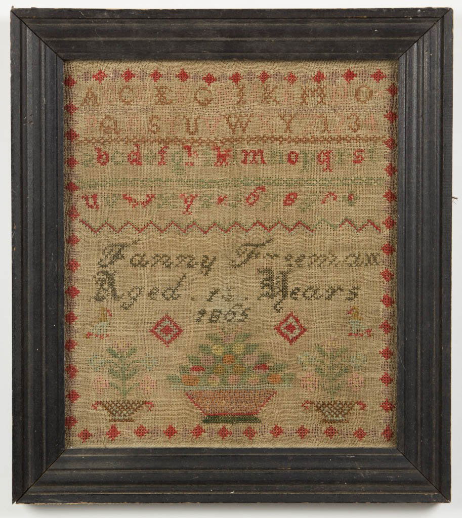 FANNY FREEMAN, NORTH CAROLINA ATTRIBUTED NEEDLEWORK