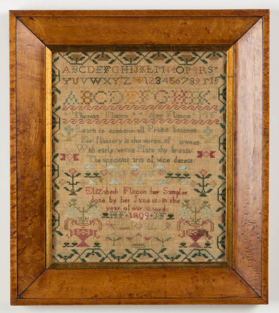 ELIZABETH FLICCON NEEDLEWORK SAMPLER (1 of 3)