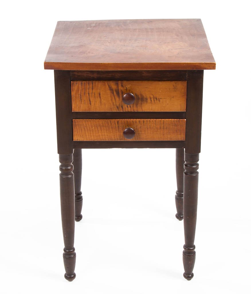 AMERICAN LATE FEDERAL "TIGER" MAPLE AND CHERRY (1 of 2)