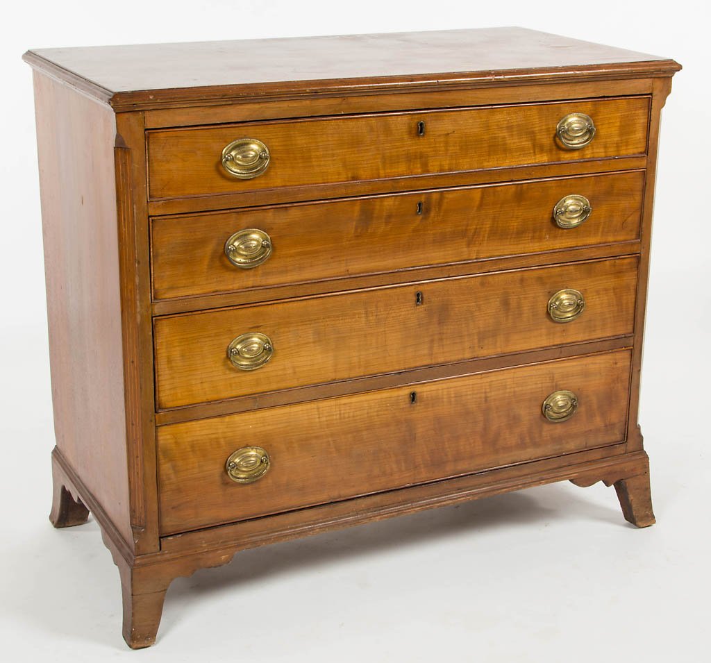 AMERICAN FEDERAL INLAID CHERRY BUREAU / CHEST OF (1 of 3)
