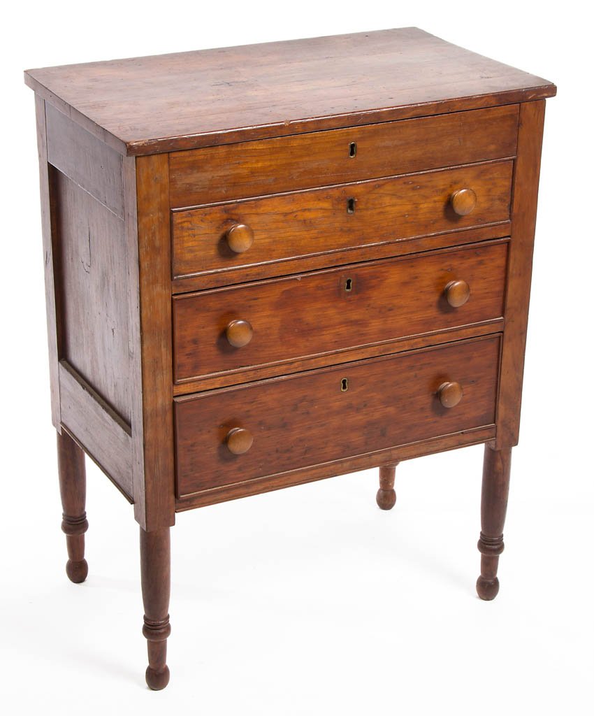 AMERICAN CHERRY LIFT-TOP SEWING / WORK STAND (1 of 3)