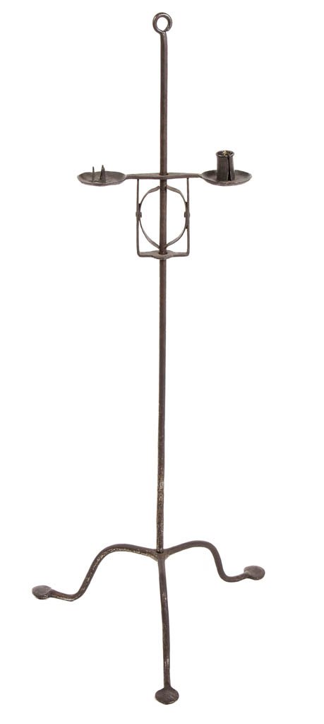 WROUGHT-IRON / STEEL ADJUSTABLE FLOOR CANDLESTAND (1 of 3)