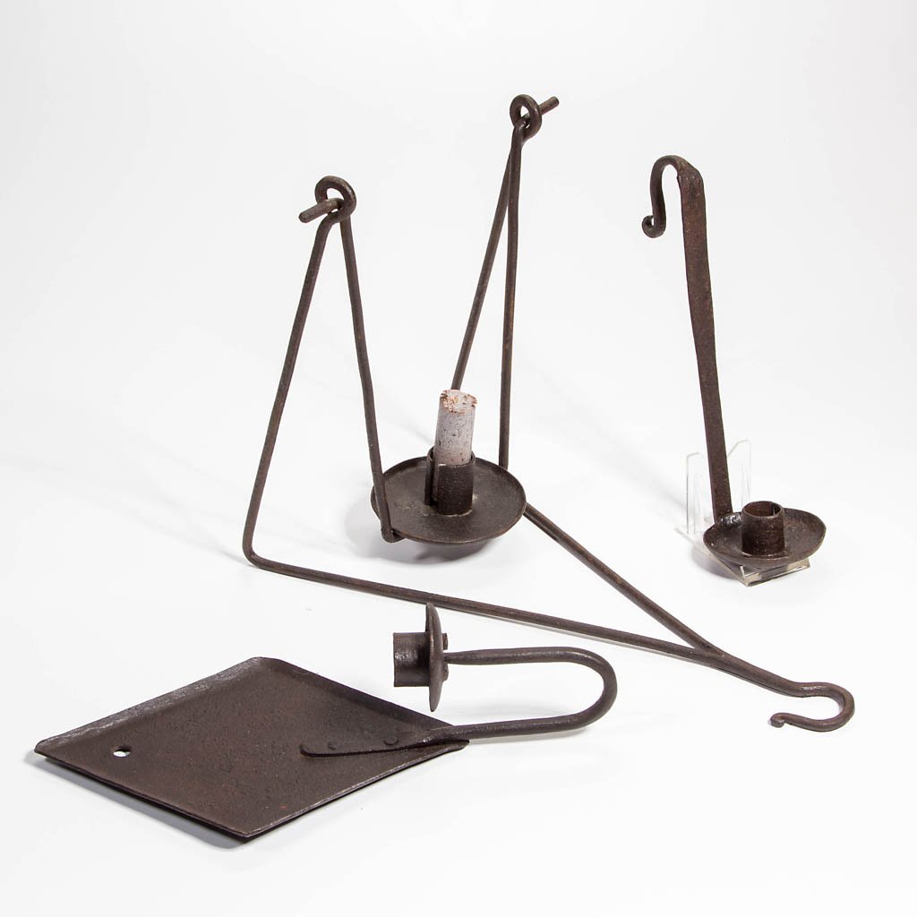ASSORTED WROUGHT-IRON CANDLE-HOLDER LIGHTING ARTICLES, (1 of 1)