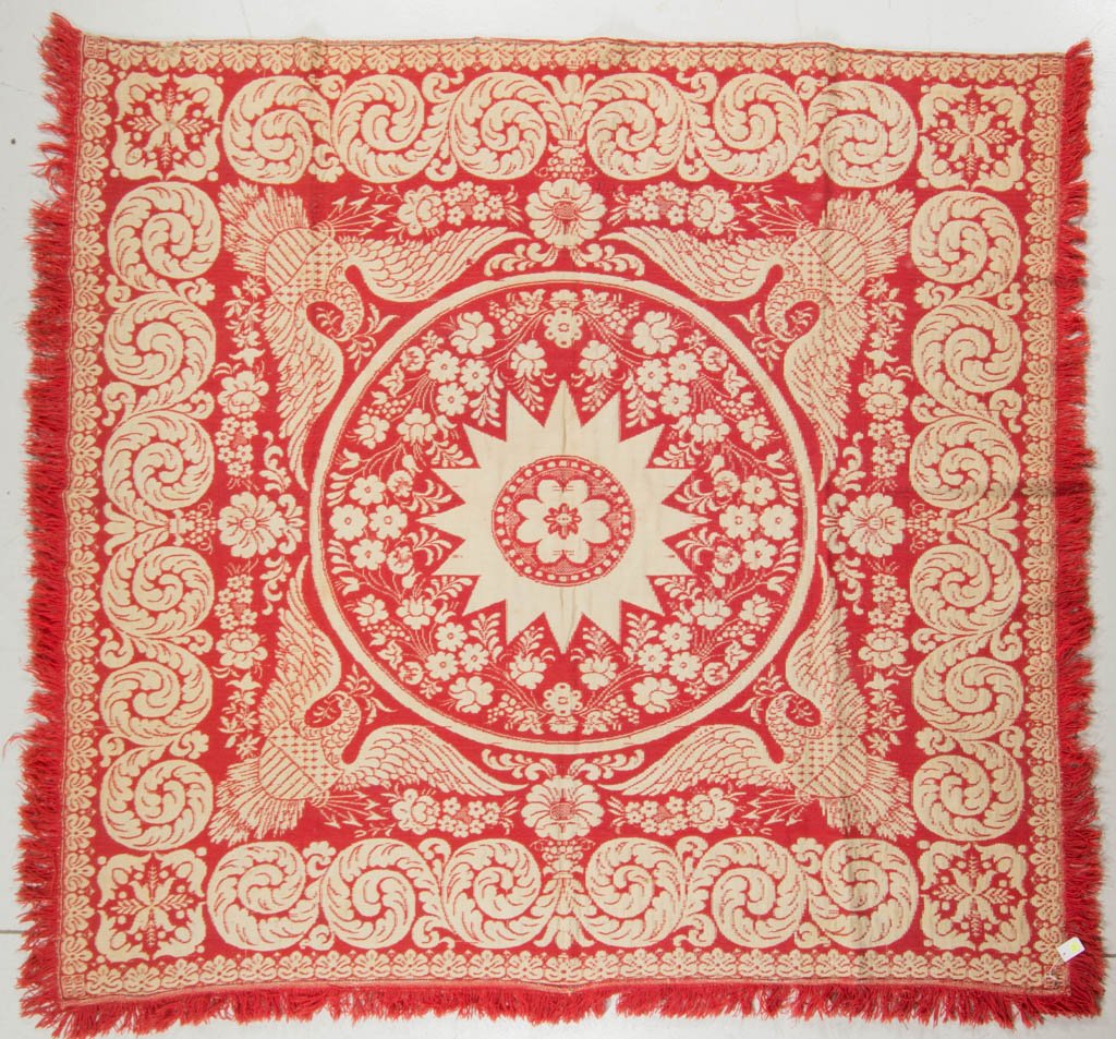 AMERICAN STAR AND EAGLE PATTERNED JACQUARD COVERLET (1 of 2)