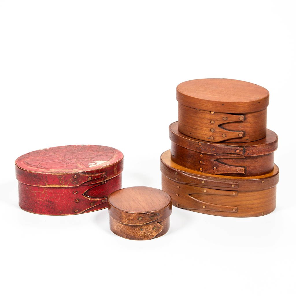 ASSORTED SHAKER-TYPE BOXES, LOT OF FIVE (1 of 2)