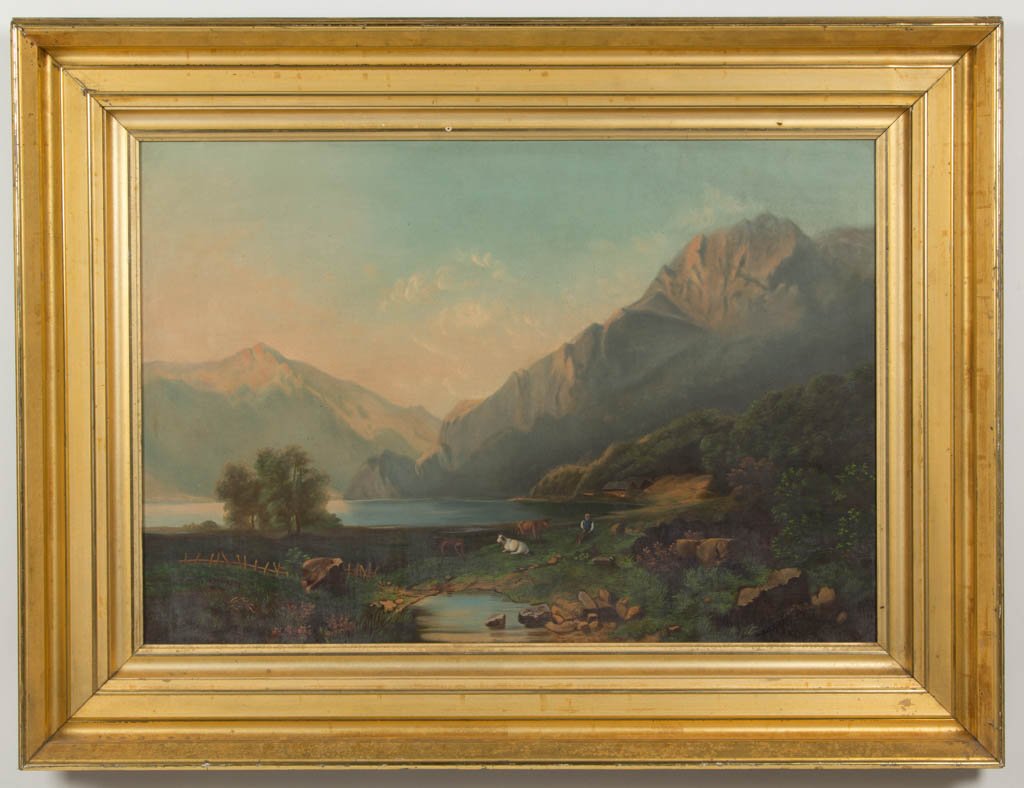 AMERICAN SCHOOL (LATE 19TH CENTURY) LANDSCAPE PAINTING (1 of 3)