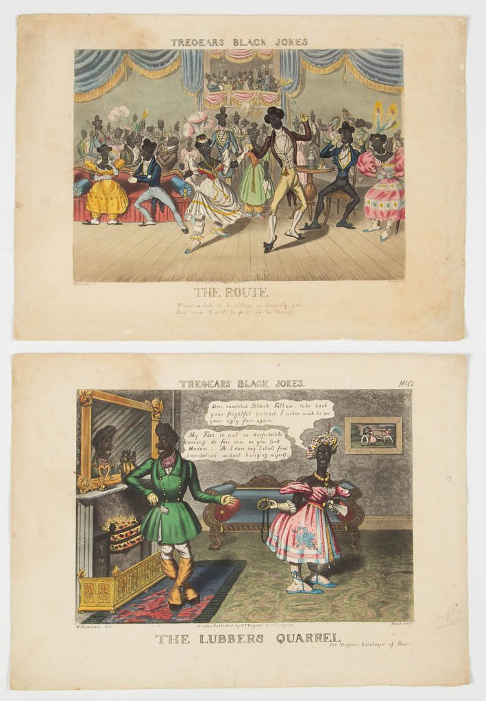 LONDON "TREGEARS BLACK JOKES" PRINTS, LOT OF TWO (1 of 3)