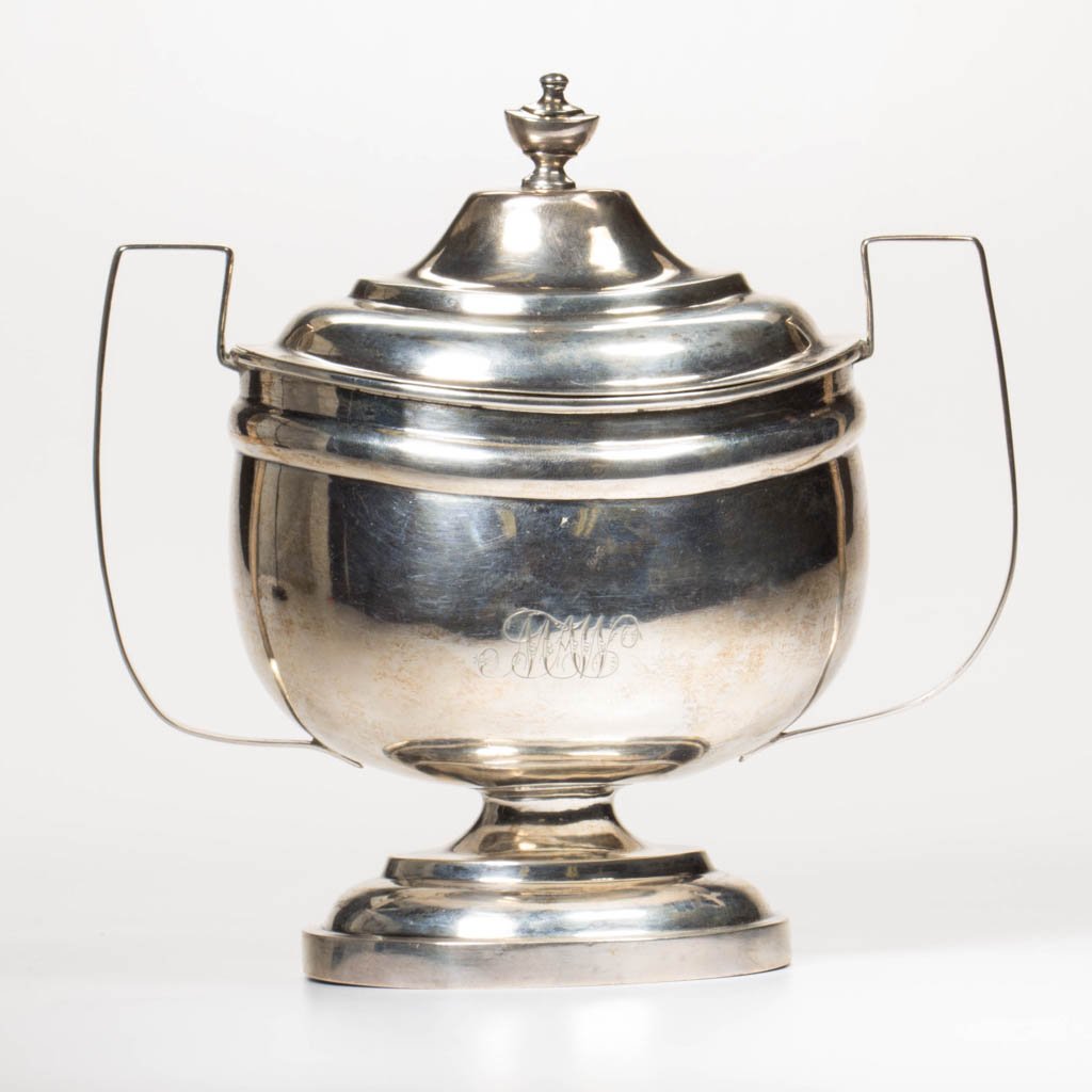 PHILADELPHIA, PENNSYLVANIA COIN SILVER SUGAR BOWL AND (1 of 2)