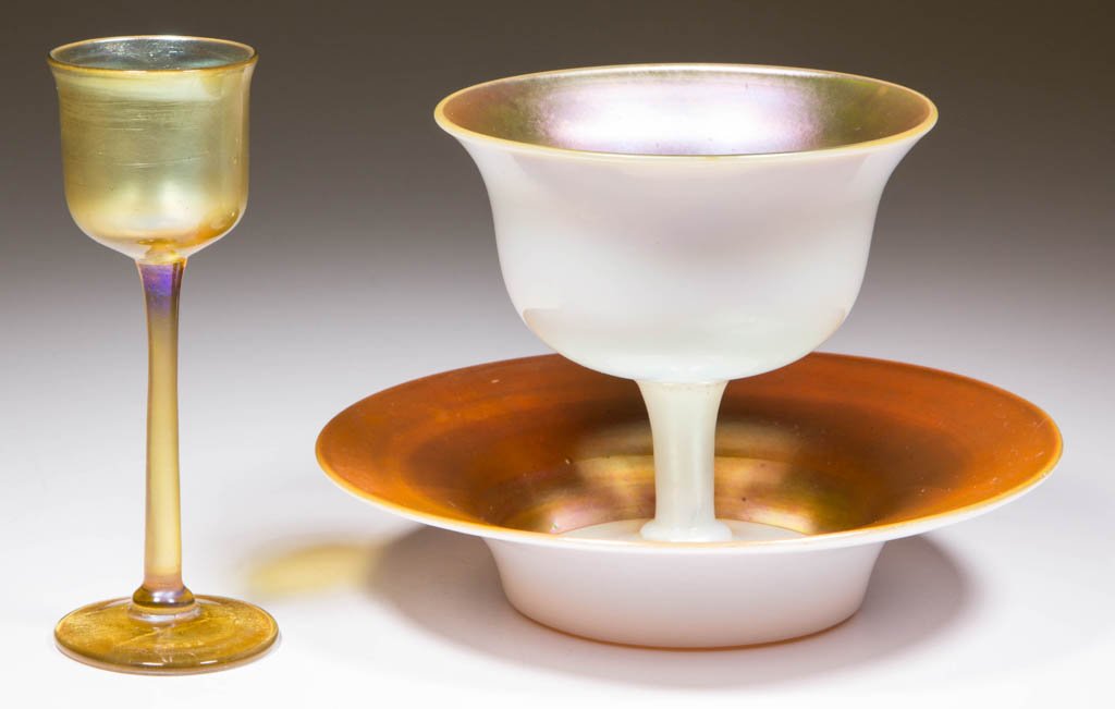 AMERICAN ART GLASS ARTICLES, LOT OF THREE (1 of 1)