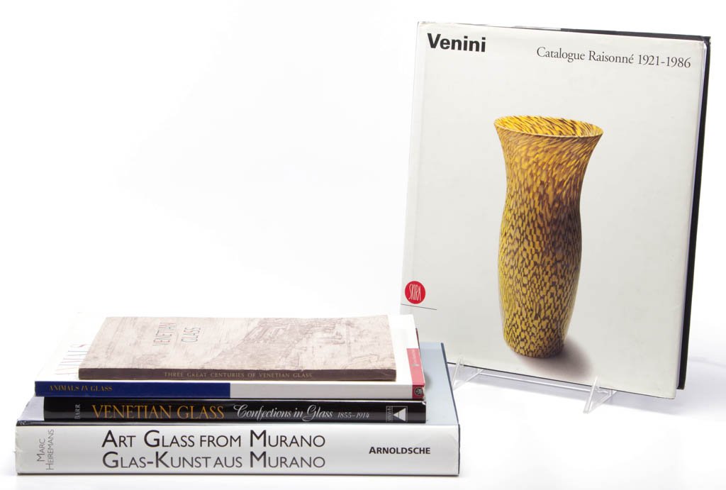 ITALIAN ART GLASS REFERENCE VOLUMES, LOT OF FIVE (1 of 1)