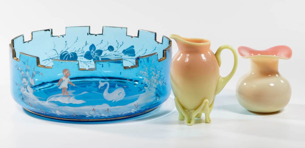 ASSORTED VICTORIAN GLASS ARTICLES, LOT OF THREE (1 of 1)