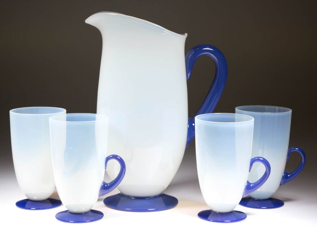 FRY FOVAL ART GLASS FIVE-PIECE LEMONADE SET (1 of 1)