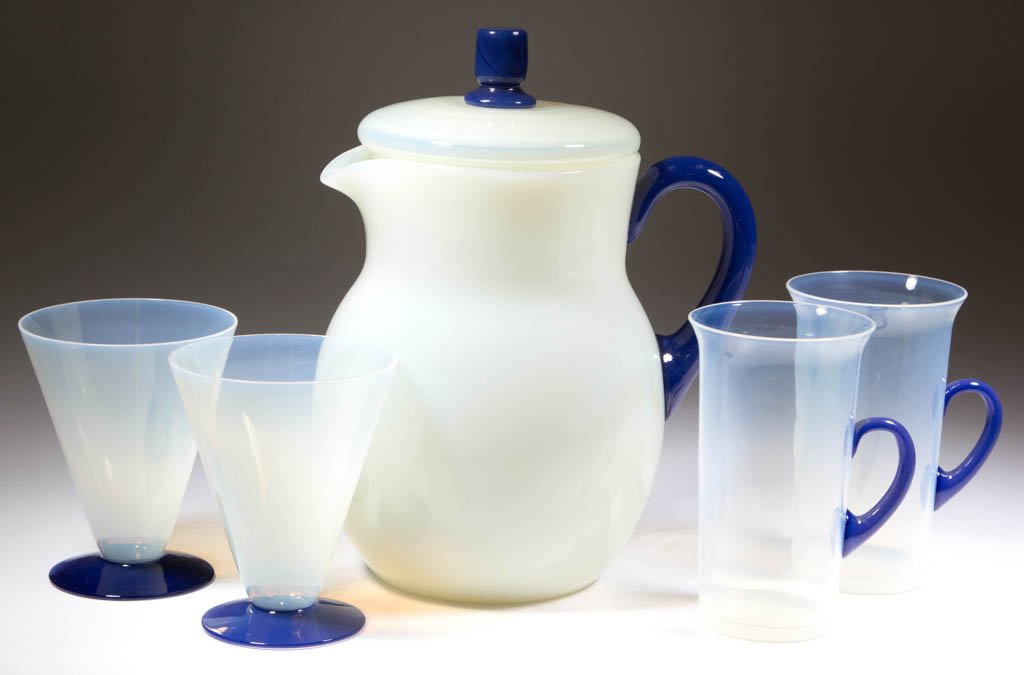 ASSORTED FRY FOVAL ART GLASS DRINKING ARTICLES, LOT OF (1 of 1)