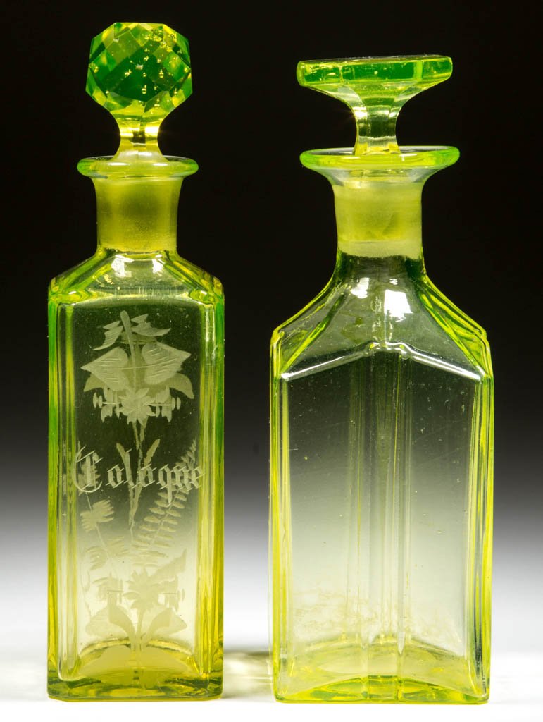 ASSORTED PRESSED AND ENGRAVED COLOGNE BOTTLES, LOT OF (1 of 1)