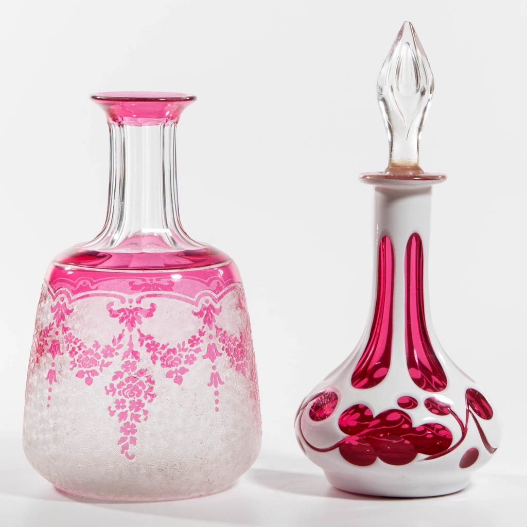 EUROPEAN CUT DECORATED ARTICLES, LOT OF TWO (1 of 1)