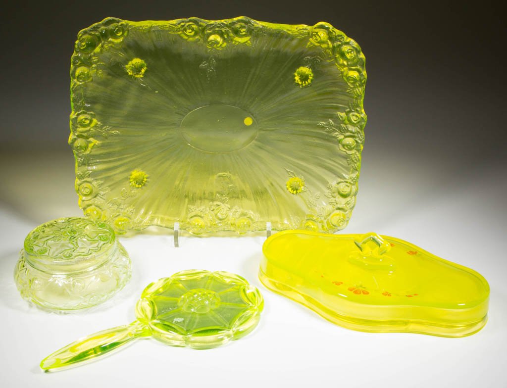 ASSORTED PRESSED DRESSER ARTICLES, LOT OF FOUR (1 of 1)