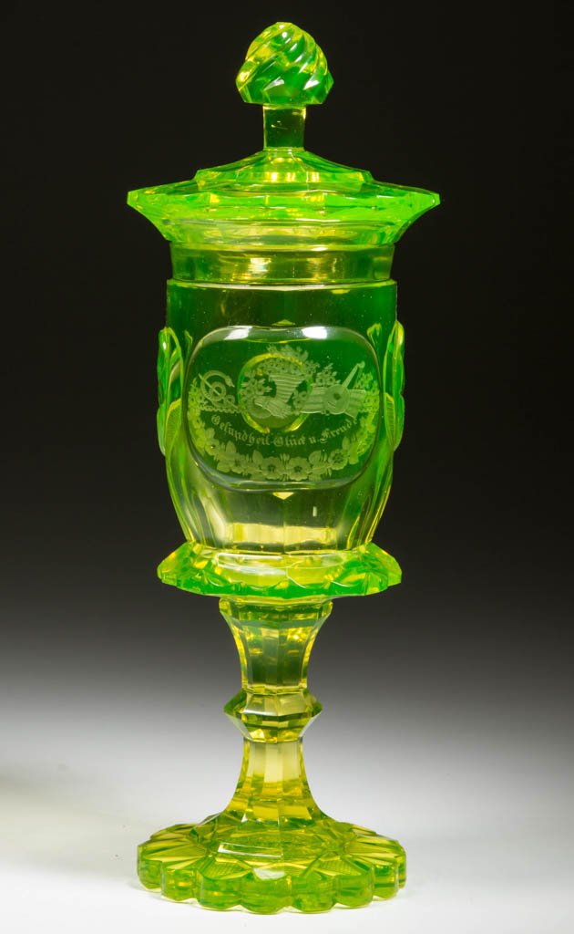 BIEDERMEIER ERA CUT AND ENGRAVED COVERED CHALICE (1 of 2)