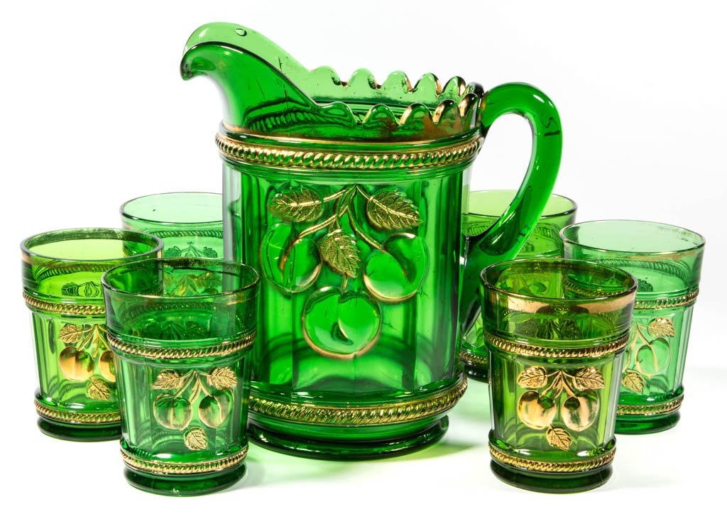 CHERRY AND CABLE SEVEN-PIECE WATER SET (1 of 1)