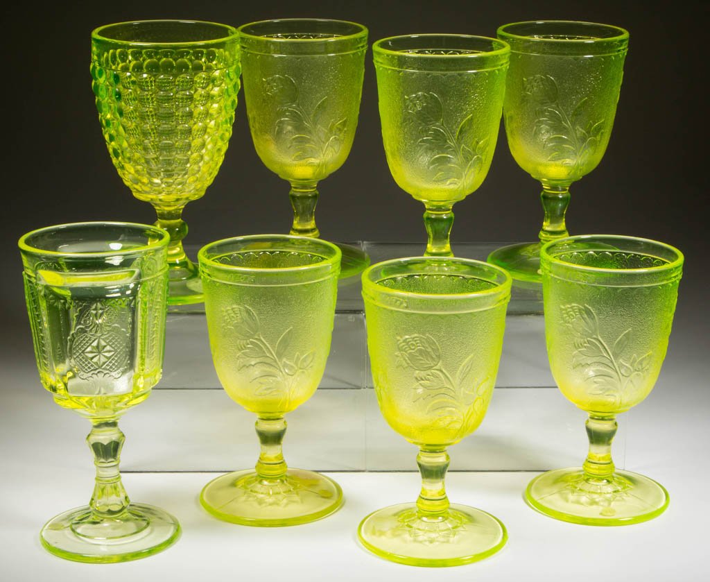 ASSORTED EAPG GOBLETS, LOT OF EIGHT (1 of 1)