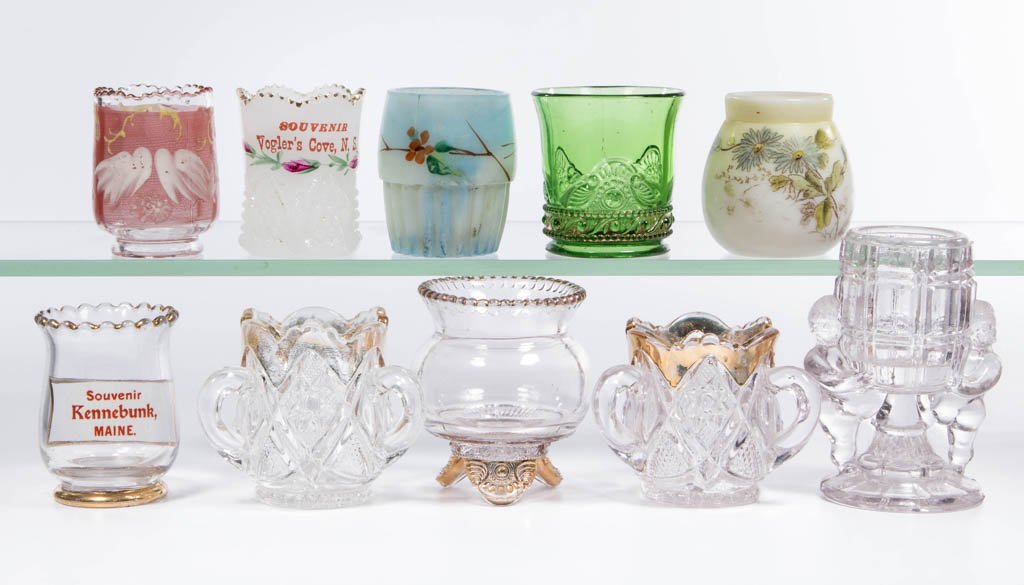 ASSORTED EAPG AND OTHER TOOTHPICK HOLDERS, LOT OF TEN (1 of 1)