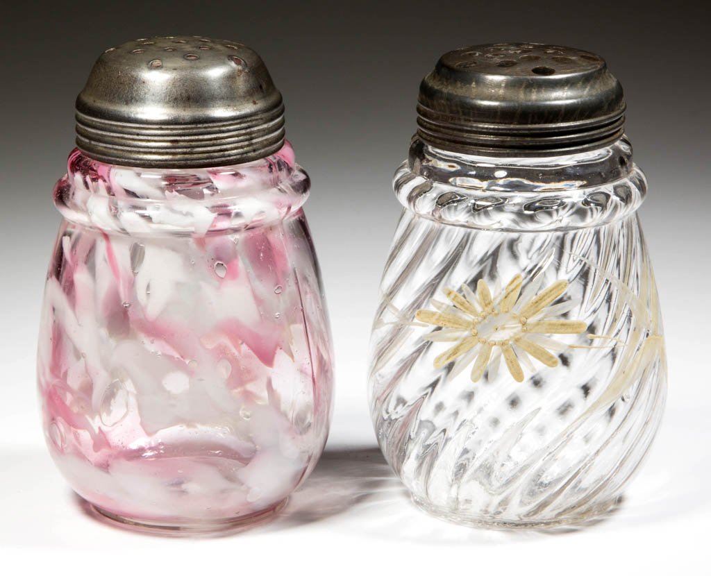 RING-NECK MOLD SUGAR SHAKERS, LOT OF TWO (1 of 1)