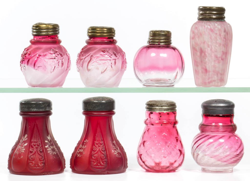 ASSORTED VICTORIAN SALT / PEPPER SHAKERS, LOT OF EIGHT (1 of 1)