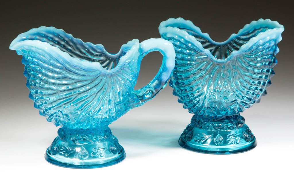 ARGONAUT SHELL / NAUTILUS (OMN) CREAMER AND SPOONER (1 of 1)